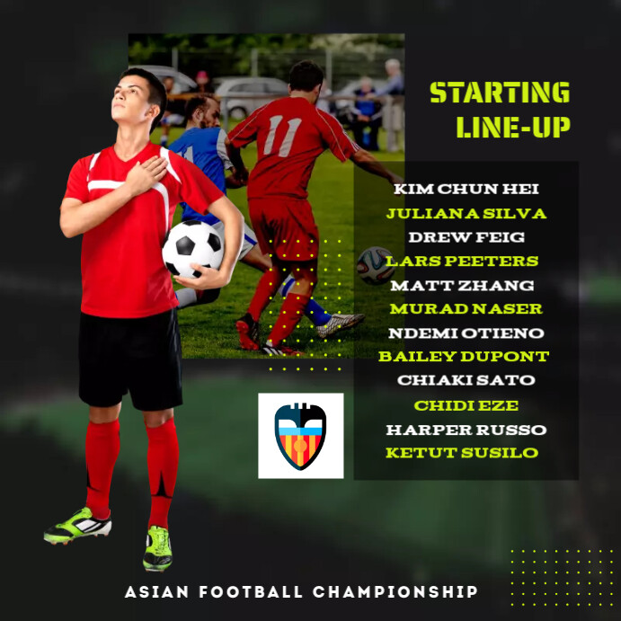 Starting Line-Up Instagram Post template