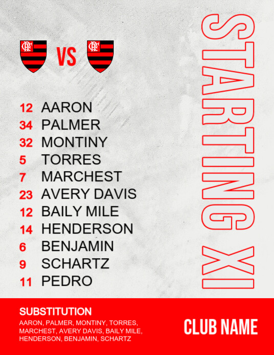 starting line up2 Template | PosterMyWall