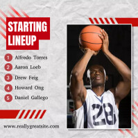 sports starting lineup template | PosterMyWall