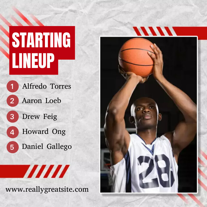Starting Lineup Basketball Template PosterMyWall Starting Lineup Basketball Template PosterMyWall