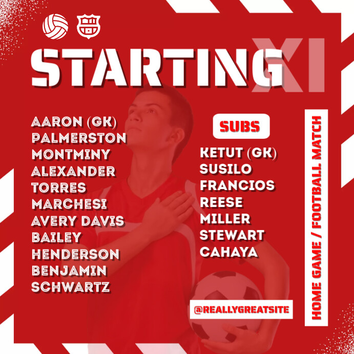 Starting Lineup Template | PosterMyWall