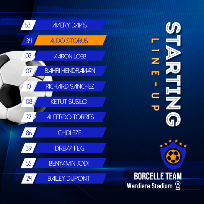 Starting Lineup Instagram Post template