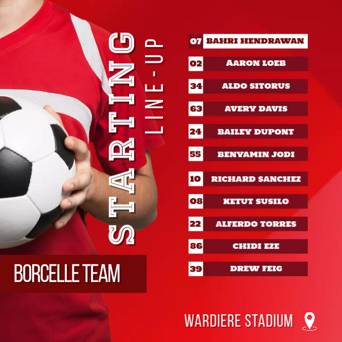 Starting Lineup Template | PosterMyWall