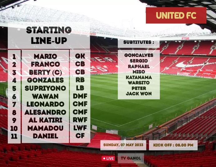 STARTING LINEUP Template | PosterMyWall