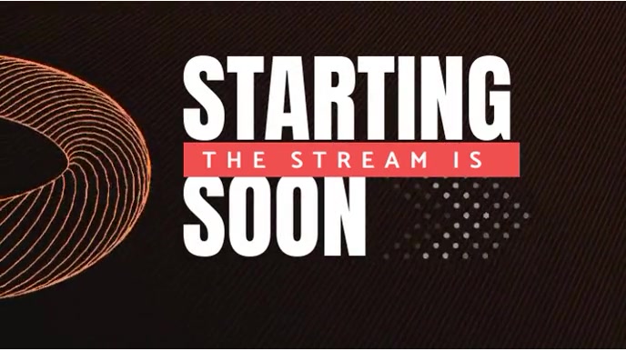 Starting Live stream fully editable design. Digital Display (16:9) template