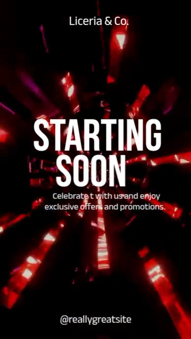 Plantilla de starting soon template starting soon banner | PosterMyWall