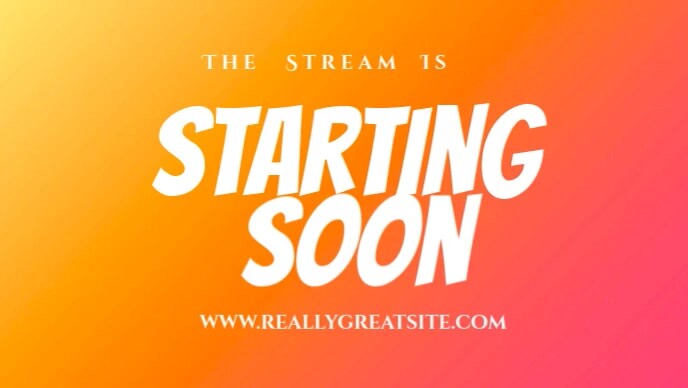 starting soon youtube intro Template | PosterMyWall