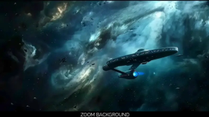 startrek sci-fi background, zoom background, Presentación (16:9) template