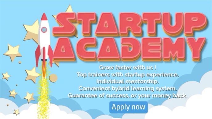 Startup Academy Digital Display Animated Ads Affichage numérique (16:9) template