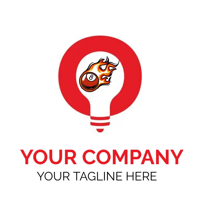 Startup with Light Bulb and Rocket, Logo Logotyp template