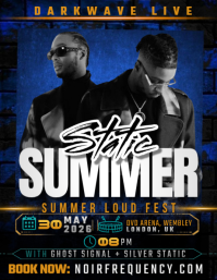 Static Summer Music Festival Folder (US Letter) template
