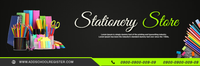 Stationary shope banner business banner Template | PosterMyWall