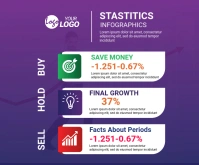 Statistics Infographic Design Medium Rectangle template
