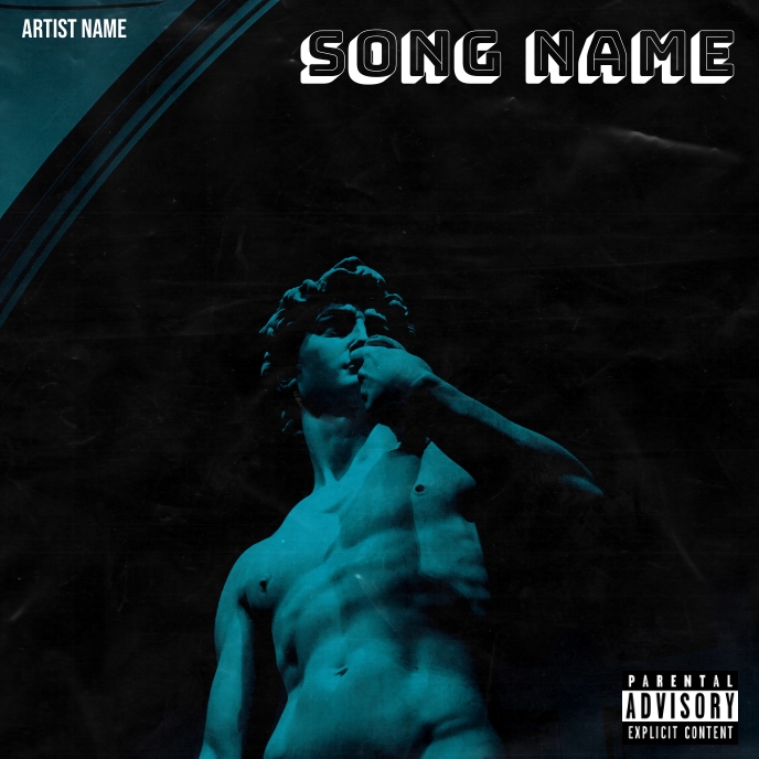 Statue album cover template PosterMyWall