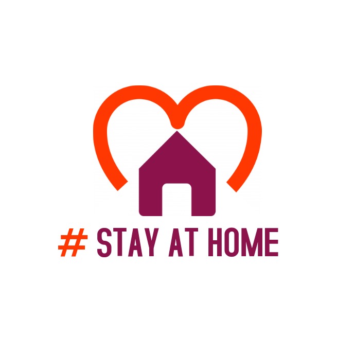 stay at home logo Logótipo template