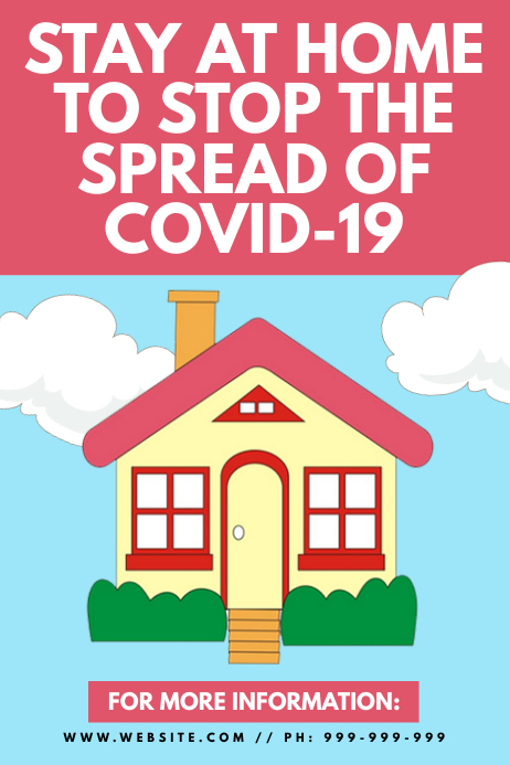 Stay At Home Poster Template PosterMyWall Stay At Home Poster Template PosterMyWall