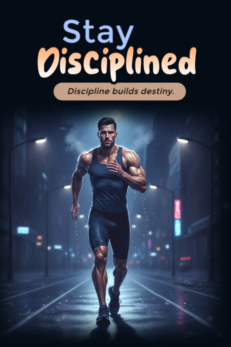 Stay discplined Template | PosterMyWall