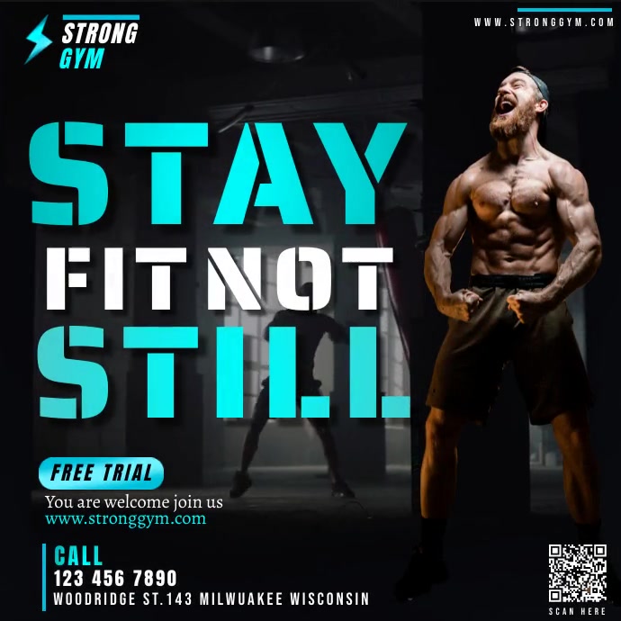 Stay Fit Not Still Pos Instagram template