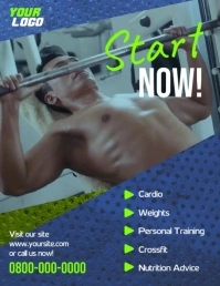 Stay fit workout gym personal training ad 传单(美国信函) template