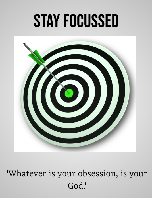 stay focussed, social issue Volantino (US Letter) template