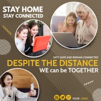stay home,Stay Connected,work from home Instagram Post template
