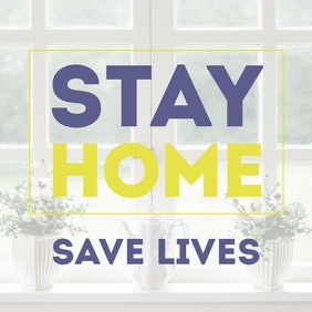 Stay Home coronavirus awareness ad 2 Instagram Post template