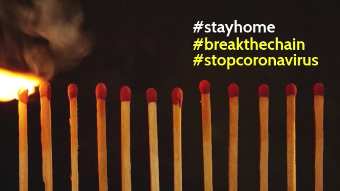 Stay home coronavirus facebook cover Facebook-Covervideo (16:9) template