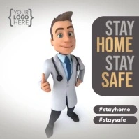 Stay Home Doctor Instagram 帖子 template
