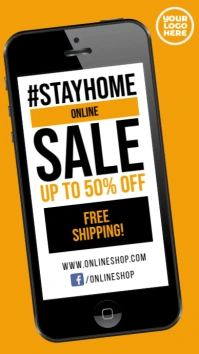 Stay Home sale #stayhome instagram story ad template