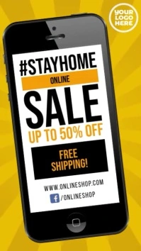 Stay Home sale #stayhome instagram video ad template
