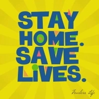 Stay Home Save Lives Animated Instagram Post template