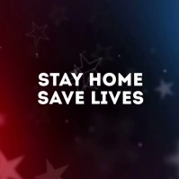 Stay Home Save Lives Prevention Corona Covid1 Pos Instagram template