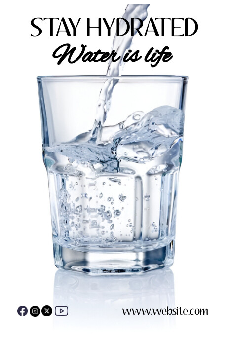 Stay Hydrated Poster template