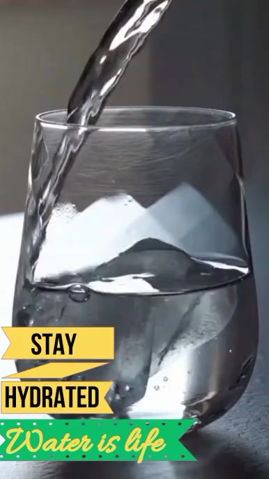 Stay hydrated video Template | PosterMyWall