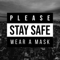 Stay Safe Wear a Mask Urban City Instagram template