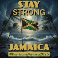 Stay Strong Jamaica Hurricane Melissa 2025 Template Instagram Post