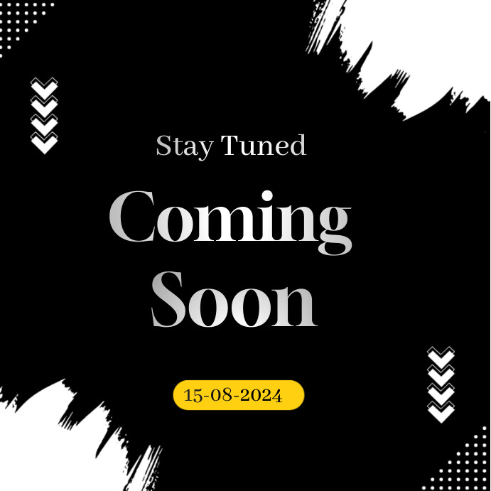 Update Coming Soon Sample Stay tuned coming Soon y Template | PosterMyWall