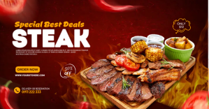 Steak Best Deals Изображение, которым поделились на Facebook template