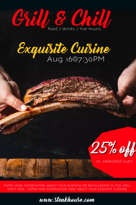 STEAK Poster template