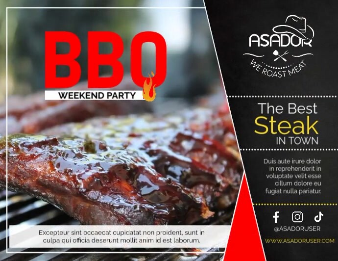 steak Flyer (US Letter) template