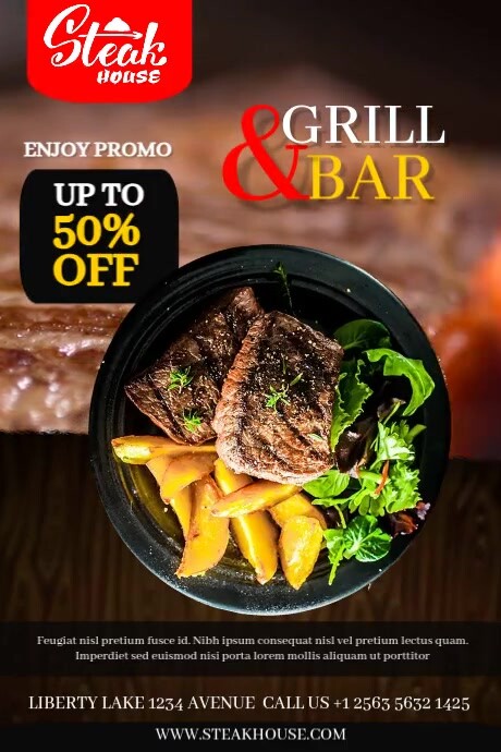 steak Poster template