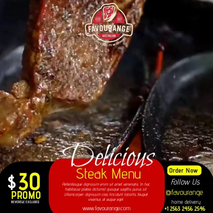 steak Template | PosterMyWall