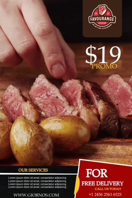 steak Poster template
