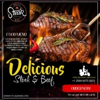 steak Instagram Post template