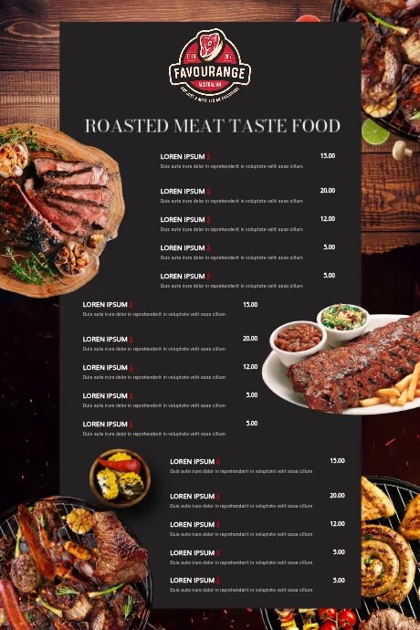 steak Poster template