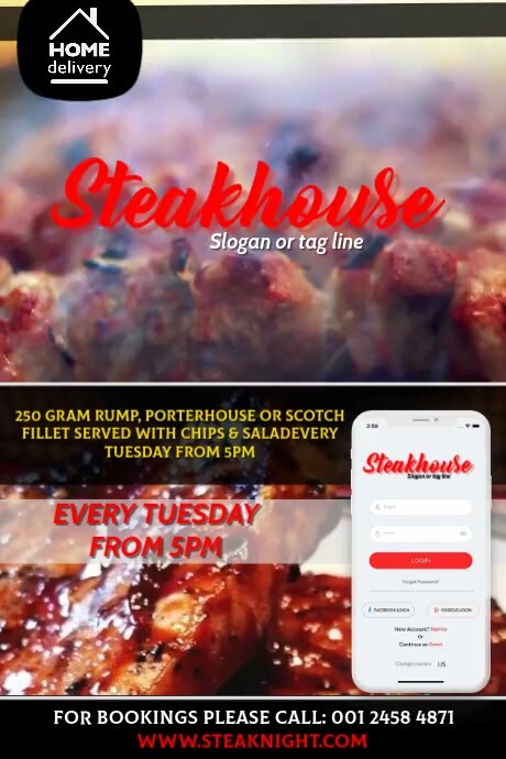 STEAK Cartaz template
