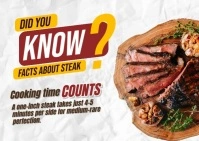 Steak Facts Postcard template