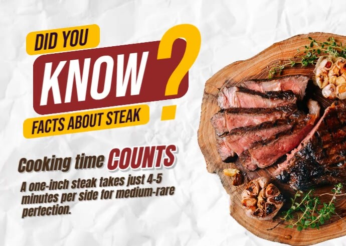 Steak Facts Template | PosterMyWall