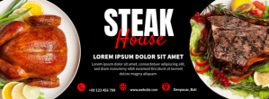 Steak House Banner Фотография обложки профиля Facebook template