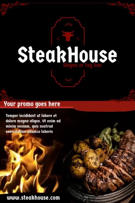steak house Poster template